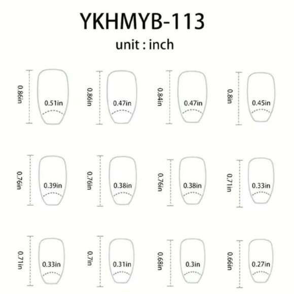 White Camelia Red and Pinkish White Short Coffin Press On Nails 24 Pieces - Picture 3 of 4